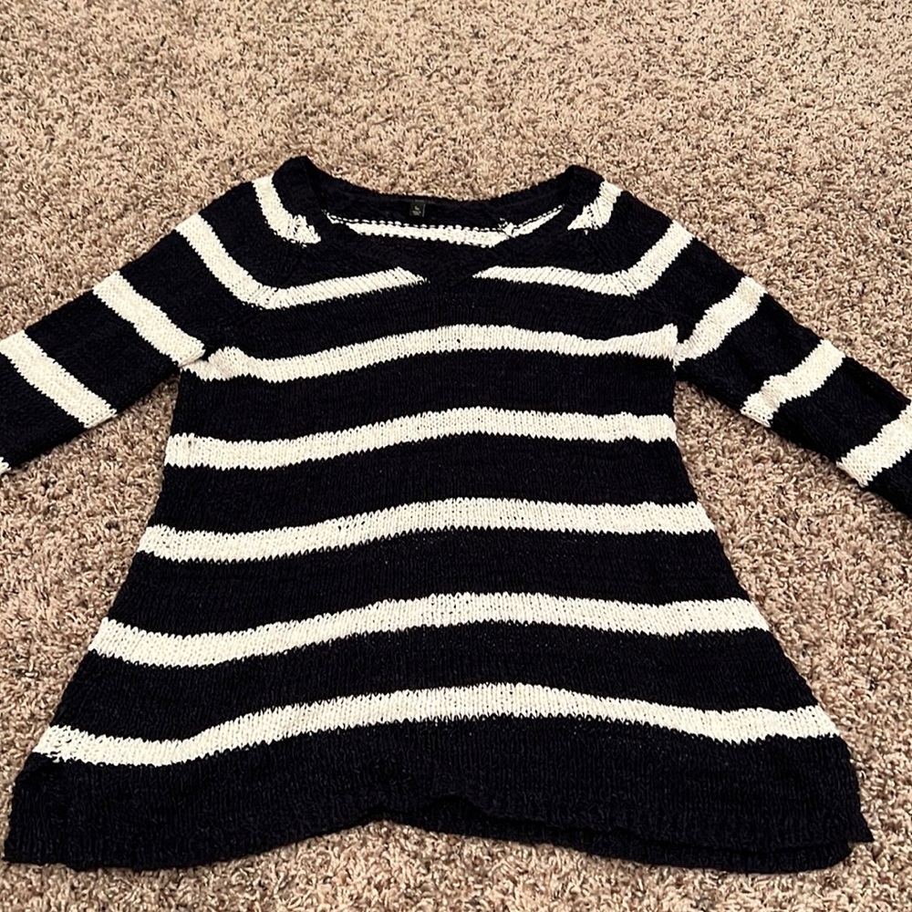 Talbots Petite Black & White Sweater